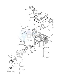 YFM450FWAD YFM45FGPD GRIZZLY 450 EPS (1CTP 1CTR 1CTS) drawing INTAKE