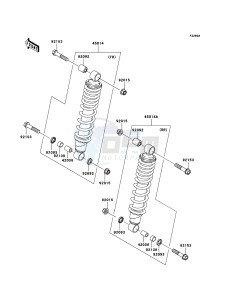 KVF750 4x4 KVF750A6F EU GB drawing Shock Absorber(-JKAVF750AAB601707)