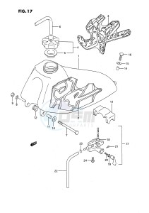 JR50 (P3) drawing FUEL TANK (MODEL N P)