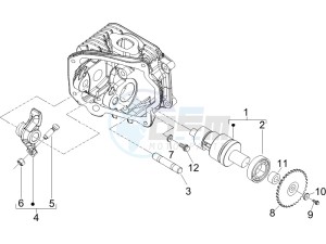 Liberty 50 4t ptt - (D) Germany drawing Camshaft - Rocking levers support unit