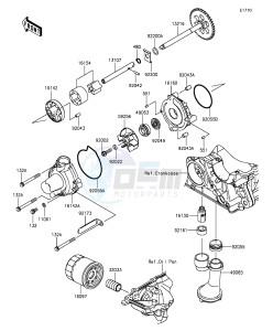 Z1000SX ZX1000LFF FR GB XX (EU ME A(FRICA) drawing Oil Pump