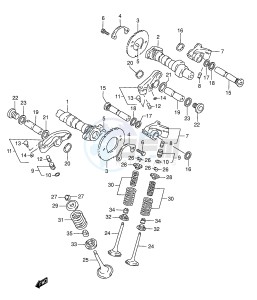 VL1500 (E2) drawing CAMSHAFT VALVE