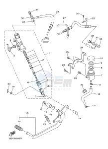 XJ6F ABS 600 DIVERSION F (ABS) (1DG4) drawing REAR MASTER CYLINDER