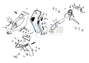 PADDOCK - 50 cc drawing FRONT BODY