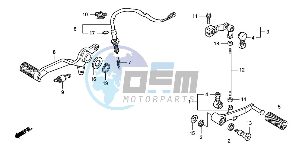 BRAKE PEDAL/ CHANGE PEDAL (CBF600S8/SA8/N8/NA8)