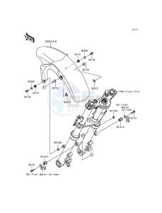 ER-6N ER650ECF XX (EU ME A(FRICA) drawing Front Fender(s)