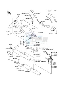 VN1700_VOYAGER_CUSTOM_ABS VN1700KBF GB XX (EU ME A(FRICA) drawing Muffler(s)