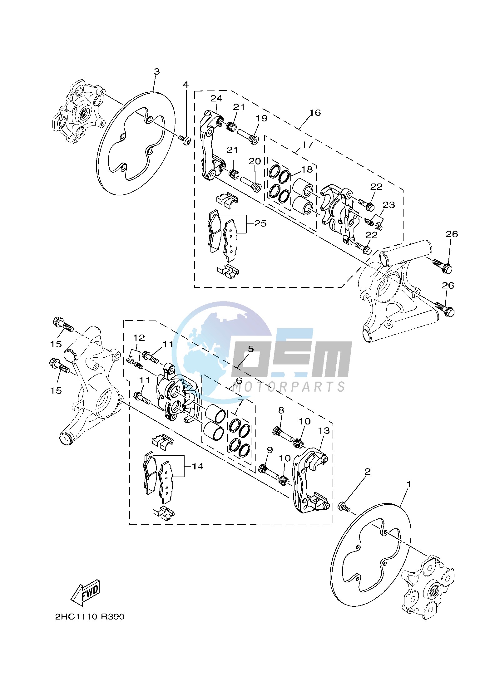 REAR BRAKE CALIPER