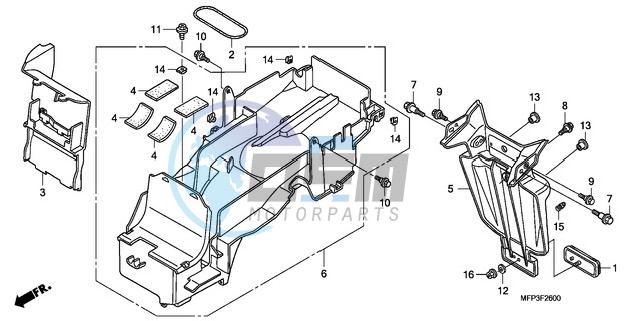 REAR FENDER (CB1300/CB130 0S)