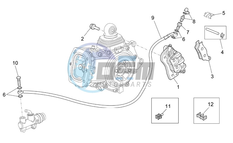 Rear brake caliper