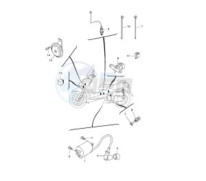 VP X-CITY 125 drawing ELECTRICAL DEVICES