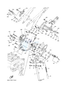 MTN850 MTN-850D MT-09 SP (B6C1) drawing STAND & FOOTREST