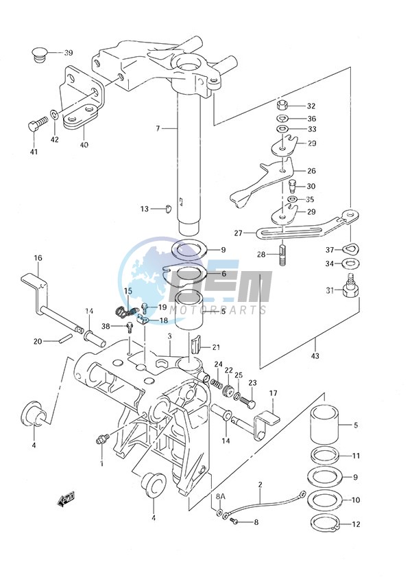 Swivel Bracket S/N 371001 to 371154