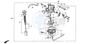 TRX200D FOURTRAX 200 drawing CARBURETOR