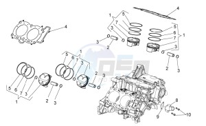 Tuono 1000 v4 R Std APRC drawing Cylinder - Piston