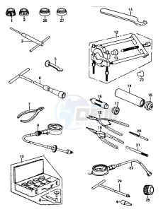 KZ 440 B (B1) drawing SPECIAL SERVICE TOOLS "A" -- 80 B1- -