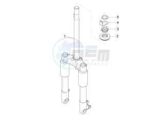 ZIP 50 4T NOABS E4 (EMEA) drawing Fork/steering tube - Steering bearing unit