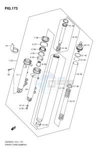 GSF650 (E21) Bandit drawing FRONT FORK DAMPER (GSF650SUL1 E21)