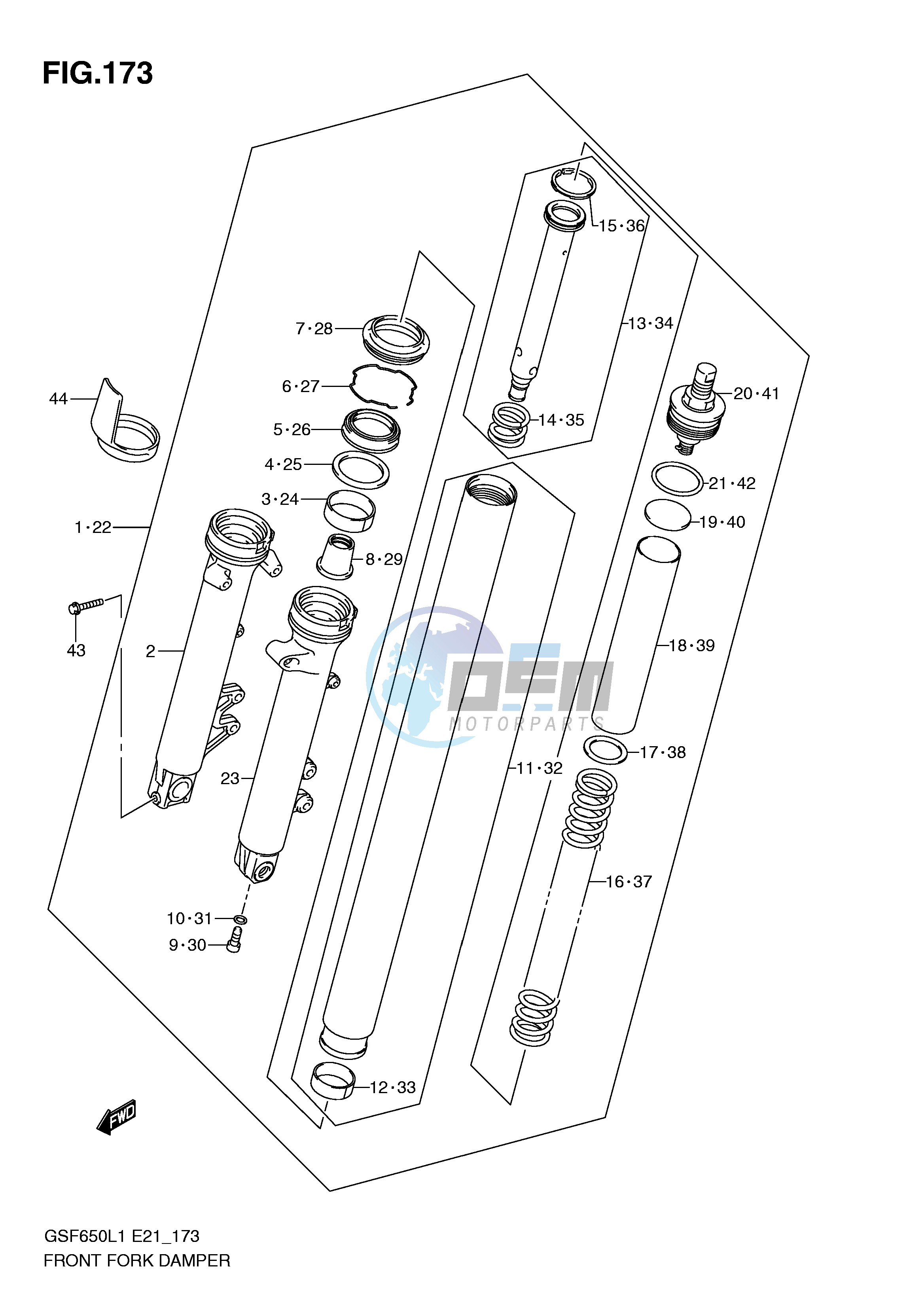 FRONT FORK DAMPER (GSF650SUL1 E21)