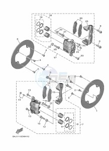 YXF1000EW YX10FRPAN (B4JA) drawing FRONT BRAKE CALIPER