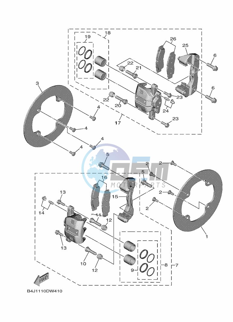 FRONT BRAKE CALIPER