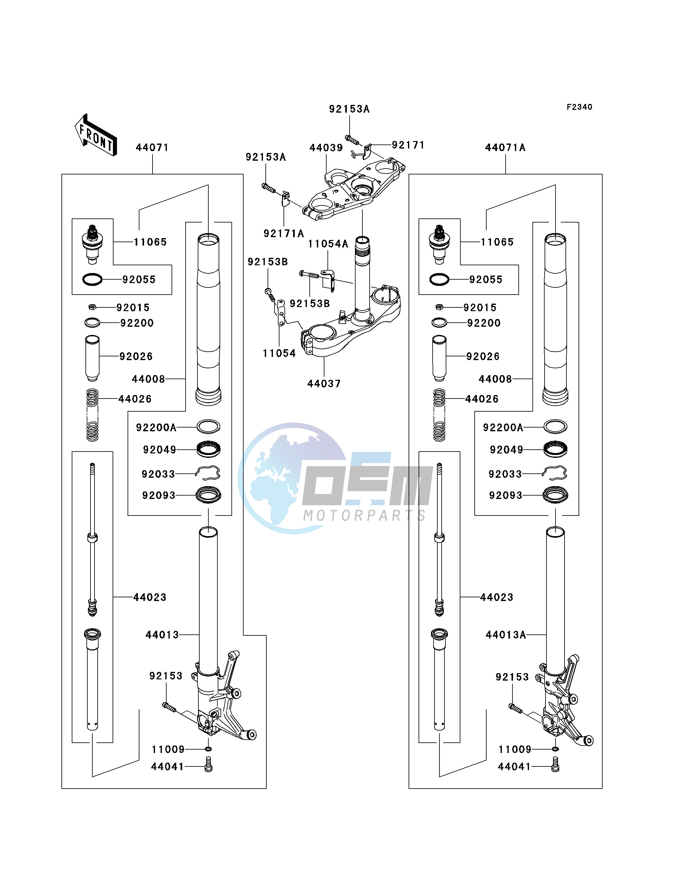 FRONT FORK--  - JKBZGNB1 9A011504- -