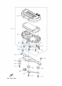 YZF320-A YZF-R3 (B7PD) drawing METER