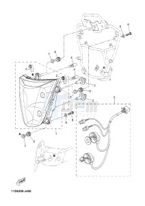 XT660Z TENERE (2BD3) drawing HEADLIGHT