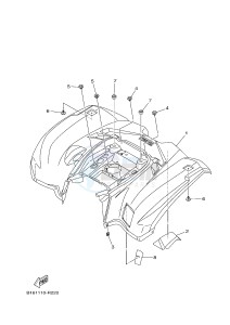 YFM700FWB YFM70KDXG KODIAK 700 (B163) drawing REAR FENDER