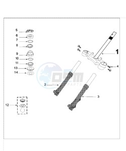 TWEET 50 VA X drawing FRONT FORK / STEERINGHEAD