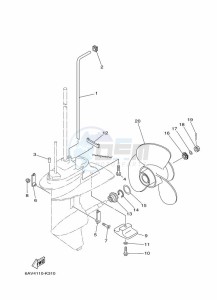 FT9-9LMHX drawing LOWER-CASING-x-DRIVE-2