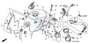 CBF125MD CBF125M UK - (E) drawing FUEL TANK