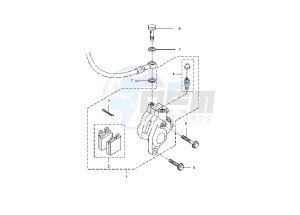 DT R - DT X 50 drawing FRONT BRAKE CALIPER ENDURO