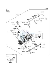 Z1000 ABS ZR1000EDFA FR XX (EU ME A(FRICA) drawing Throttle