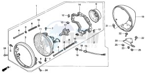 VT1100C2 drawing HEADLIGHT