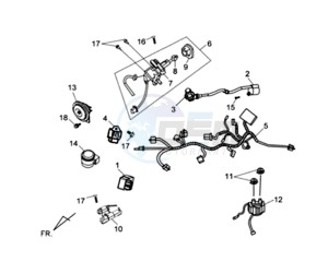 SYMPHONY SR 125 CH drawing WIRING HARNASS