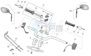 Griso S.E. 1200 8V drawing Handlebar - Controls