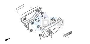 CG125 drawing SIDE COVER