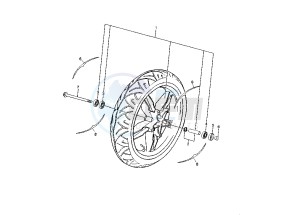 TZR 50 drawing FRONT WHEEL