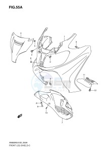 AN650 (E2) Burgman drawing FRONT LEG SHIELD (AN650AK8 AZK8)