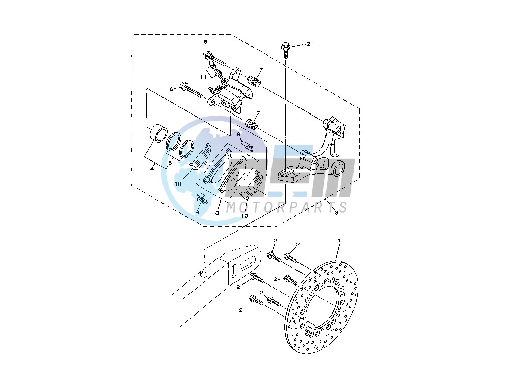 REAR BRAKE CALIPER