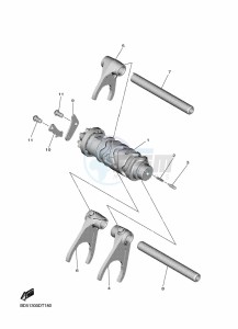 NIKEN MXT850 (BD5B) drawing SHIFT CAM & FORK