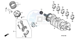 CB600FA3A France - (F / ABS CMF ST 25K) drawing CRANKSHAFT/PISTON