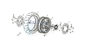 MAXSYM 400I (L8) EU drawing FRONT WHEEL