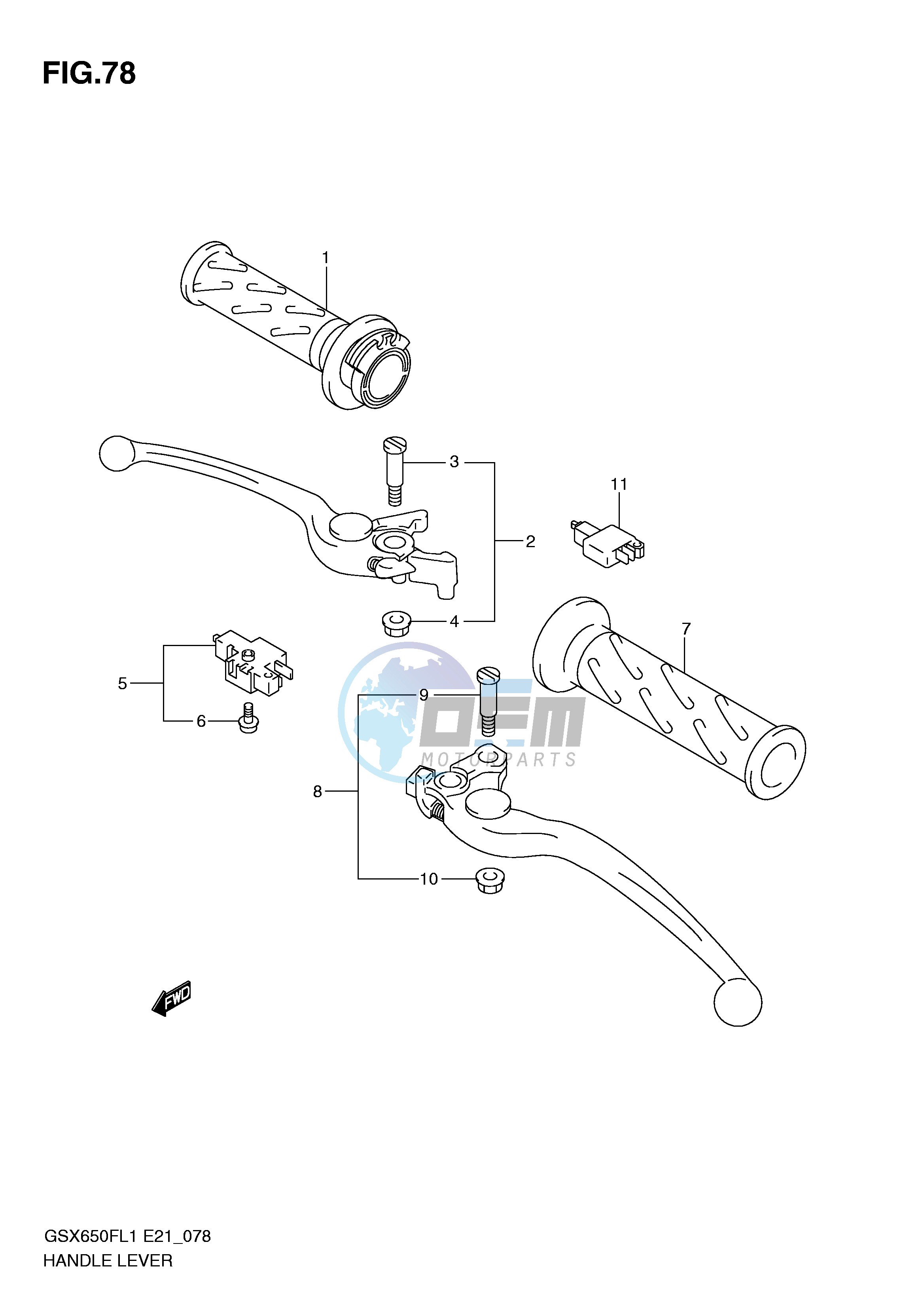 HANDLE LEVER (GSX650FL1 E24)