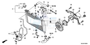 NC700XD NC700X 2ED drawing RADIATOR