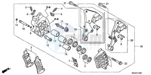 GL1800A SI - (SI) drawing R. FRONT BRAKE CALIPER