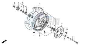 SH125 drawing FRONT WHEEL