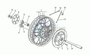 Nevada 750 drawing Rear wheel