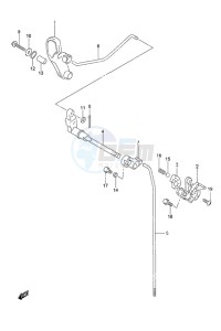 DF 20A drawing Clutch Rod Tiller Handle w/Power Tilt